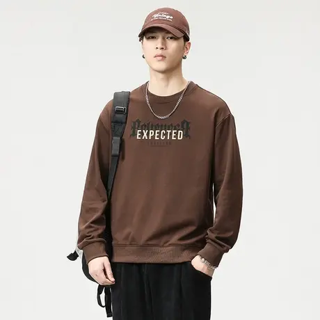 时尚潮牌秋季男装潮流印花休闲男士长袖春秋款高档男士休闲卫衣图片