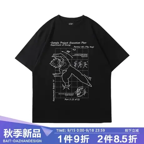 2023新款七龙珠T恤卡卡罗特悟空贝吉塔布合体男女同款情侣短袖商品大图