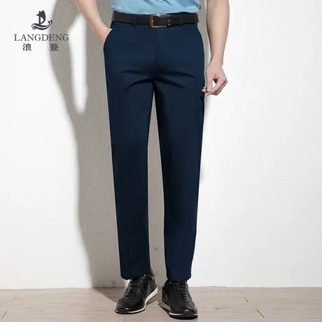浪登2023秋冬季男士休闲裤百搭直筒易打理百搭休闲商务长裤子男商品大图