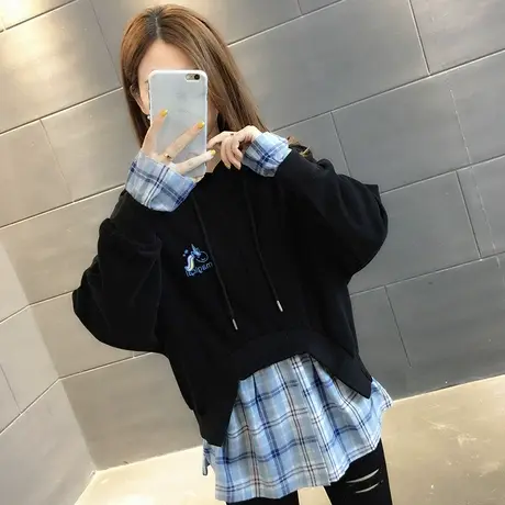 卫衣2023年新款女装韩版秋冬季秋款秋装宽松女士加绒外套爆款上衣商品大图