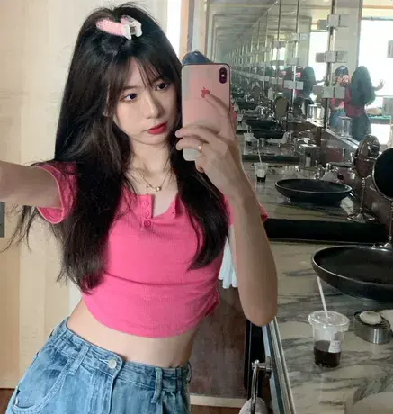 甜辣纯欲短款T恤女夏装2023新款修身辣妹玫红色紧身短袖上衣ins潮商品大图