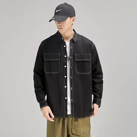 Modi Nick/摩帝尼克男士工装外套休闲潮牌美式简约衬衫百搭工装男商品大图