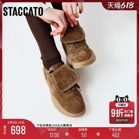 思加图2025新款复古德训鞋阿甘鞋休闲板鞋百搭女鞋C6797AM5商品大图