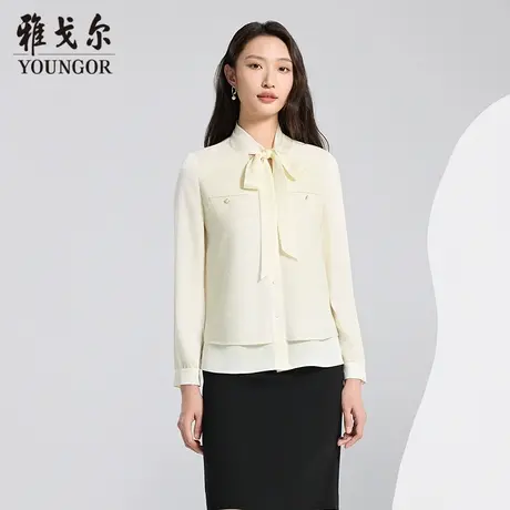 【商场同款】雅戈尔女士长袖衬衫春季新款官方商务休闲长袖衬衫女图片