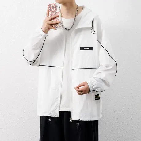 青少年防晒衣男夏季薄款冰丝速干外套男款大码宽松休闲运动上衣潮商品大图