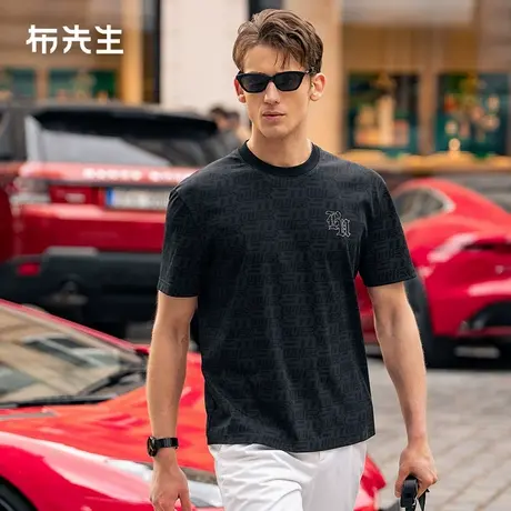 MrBu布先生廓形潮流印花时尚t恤衫2025春夏老钱风男款短袖ET16185商品大图