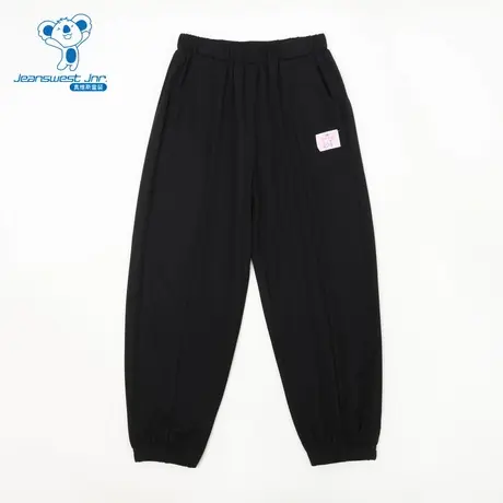 【商场同款】JJ真维斯女童夏季款凉爽透气时尚冰麻珠地束脚九分裤商品大图