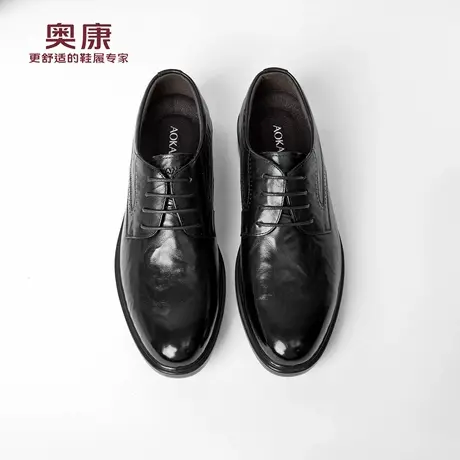 奥康 男鞋英伦风男士休闲商务正装高级皮鞋男真皮牛皮结婚年轻人N商品大图