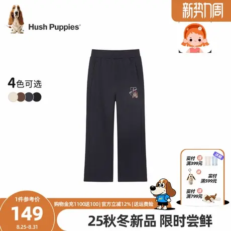 暇步士童装女童长裤25秋装新品大童休闲宽松直筒裤儿童学院风裤子商品大图