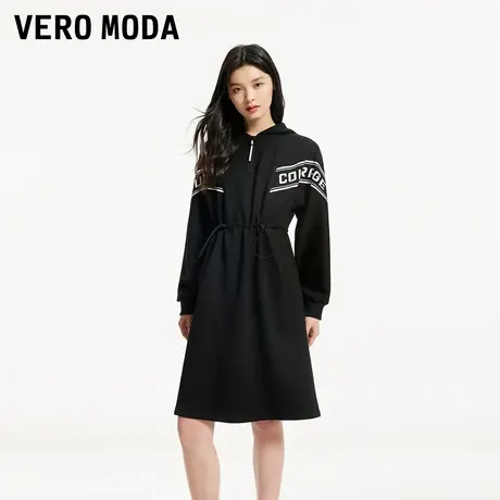 Vero Moda奥莱连衣裙春秋新款运动休闲连帽收腰显瘦长袖裙子流行图片