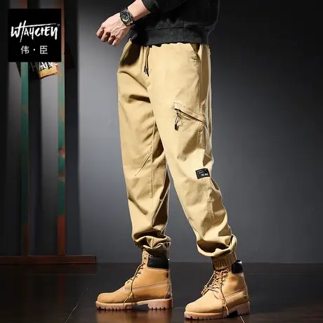 伟臣2023秋冬新品大码男式工装休闲裤胖子加肥加大束脚裤肥佬长裤图片
