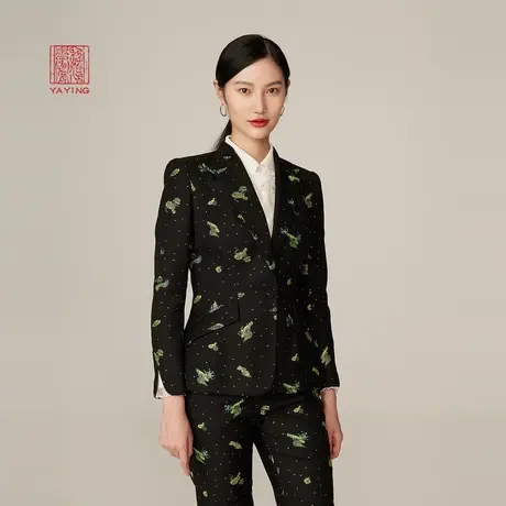 EP雅莹高端系列 祥云刺绣收腰西装外套 商场同款1105B图片