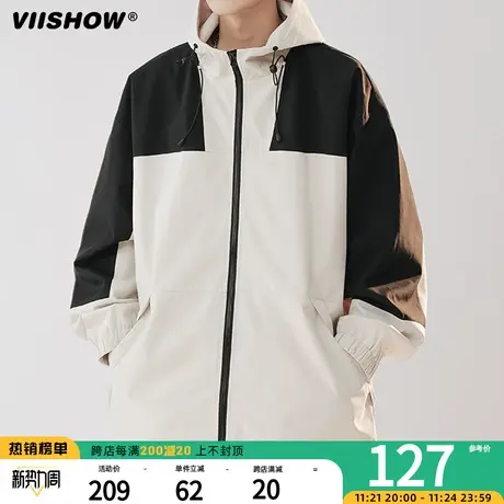 VIISHOW山系冲锋夹克男宽松潮牌秋美式复古机能冲锋夹克男士休闲商品大图