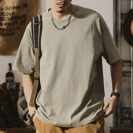 Modi Nick/摩帝尼克男士休闲潮流夏季短袖T恤纯棉舒适百搭休闲T恤商品大图