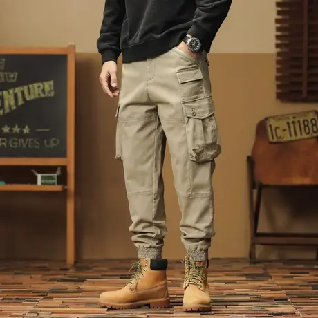 宽松工装裤男款舒适工装裤秋冬季男裤休闲裤工装裤子男款百搭裤子商品大图