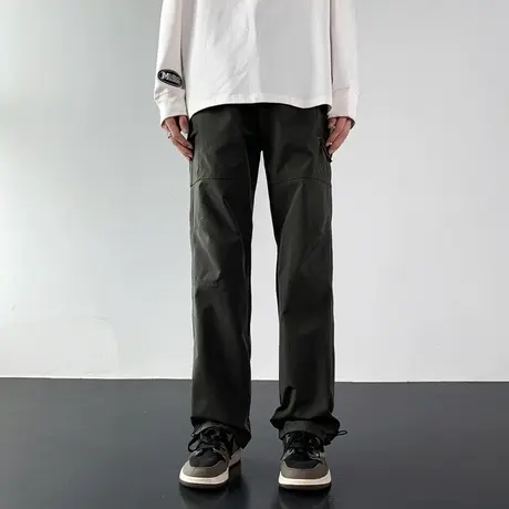 美式冲锋裤男款夏季机能裤子秋季登山徒步防水微喇工装休闲裤直筒商品大图