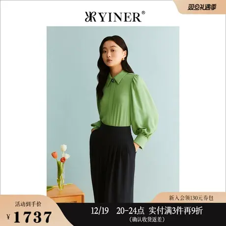 【醋酸系列】YINER音儿女装秋季女装ol风衬衫职场上衣商品大图