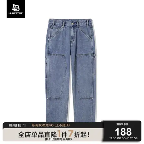 Lilbetter男士牛仔裤新款男潮牌复古美式vibe直筒宽松百搭裤子LB商品大图