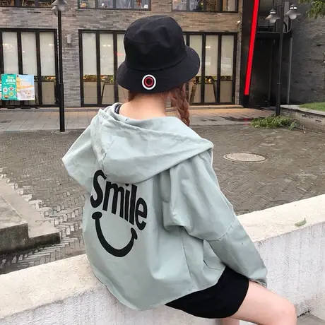 春秋装2023新款少女薄款外套初中高中学生韩版宽松百搭短款上衣服商品大图