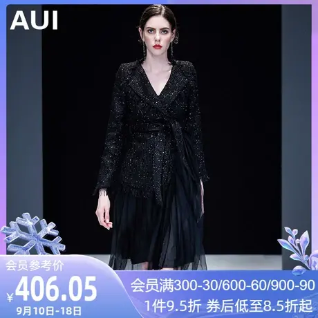 欧洲站初秋季设计感连衣裙2023早秋装女装新款裙装时尚长袖裙子潮图片