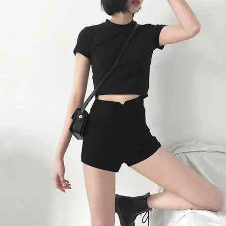 辣妹热裤运动超短裤女夏酷下半身失踪外穿翘臀爵士舞钢管短裤图片