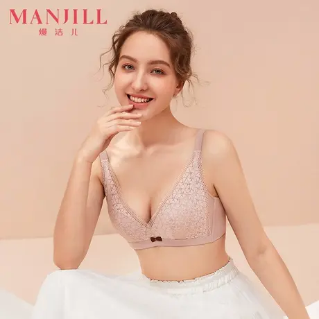 熳洁儿内衣女小胸聚拢显大不空杯无钢圈文胸秋季上托收副乳胸罩新商品大图