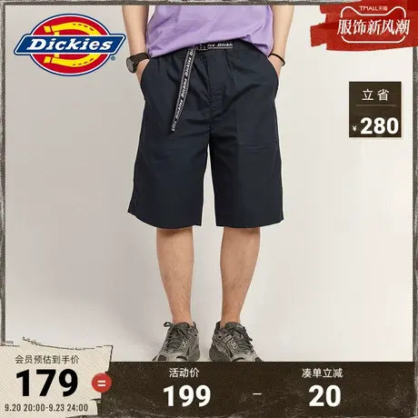 Dickies商场同款23春夏新款 工装休闲短裤 橡筋腰头缇花腰带男女商品大图