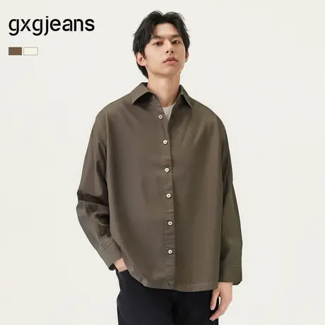 gxg.jeans男装 多色简约薄款通勤基础长袖衬衫男士 25年夏季新款图片
