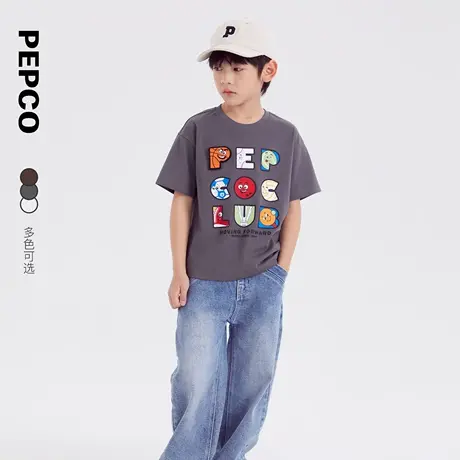 小猪班纳夏装儿童圆领上衣中大童男童短袖T恤男孩潮商品大图