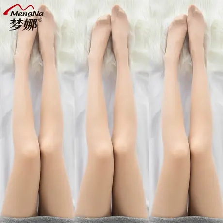 梦娜丝袜女薄款防勾丝夏季肉色光腿神器连裤袜春秋大码不掉档超薄商品大图