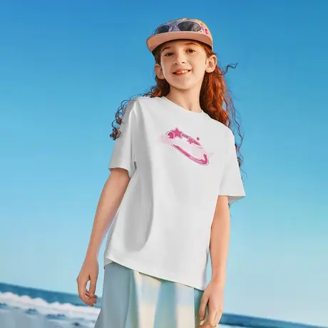 Skechers斯凯奇儿童夏季吸湿速干运动T恤短袖男女童舒适透气上衣商品大图