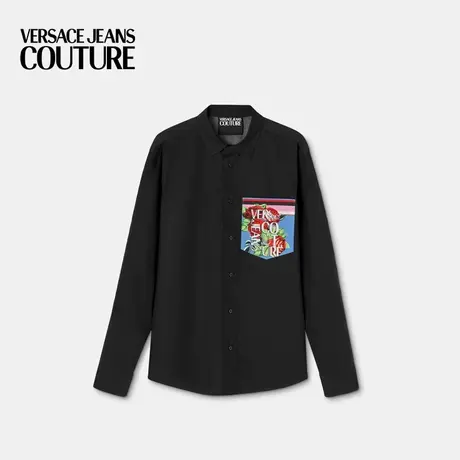 【限时优惠】VERSACE JEANS COUTURE 男士Roses衬衫撞色长袖上衣商品大图