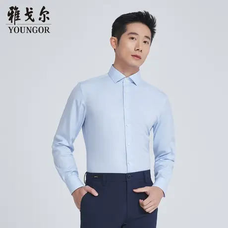 雅戈尔奥莱 商场同款男士长袖衬衫秋季新款官方商务休闲衬衫商品大图