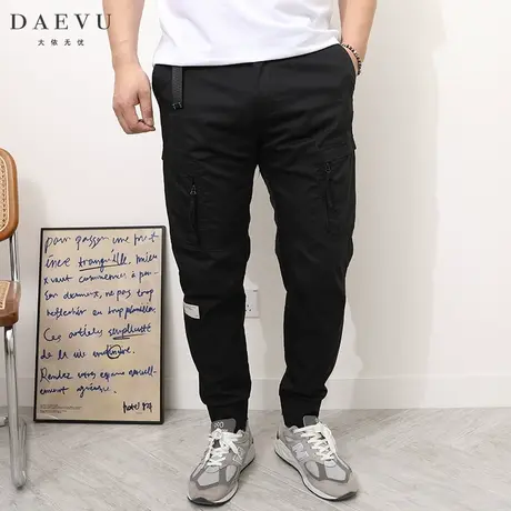 大依无忧春季款机能工装大号潮胖子束脚加肥加大码男士休闲长裤商品大图