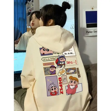 连帽卫衣女秋冬款2023新款爆款外套oversize慵懒风长袖宽松上衣潮商品大图