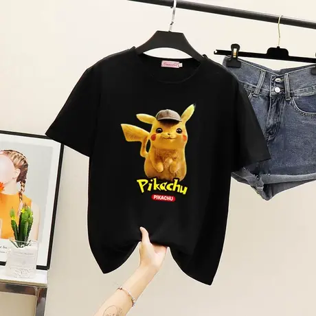 cec短袖t恤女宽松韩版百搭学生半袖ins潮衣服女2024新品夏装体恤商品大图