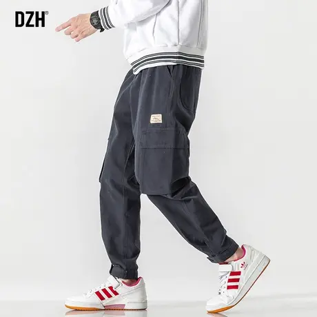 男士纯棉工装休闲裤男春夏款哈伦裤束脚裤2023新款美式裤子运动裤商品大图