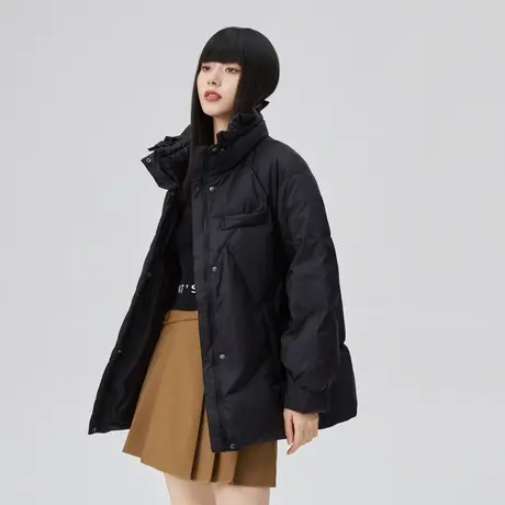 艾莱依花边领羽绒服女2022新款气质唯美小众高级感冬季短款外套商品大图