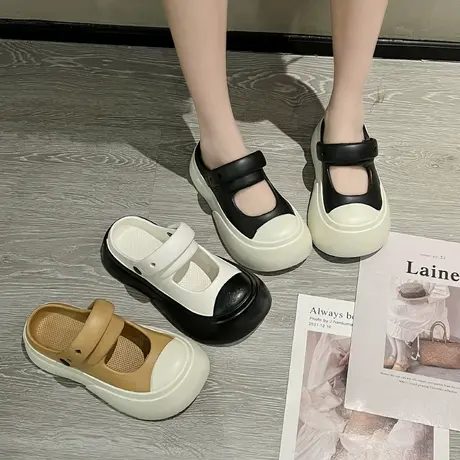 新款包头拖居家外出女款凉拖鞋增高浴室防滑2023超火夏季爆款厚底商品大图