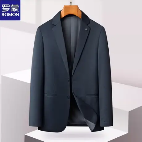 罗蒙休闲西装外套男春秋款中青年高端修身小西服商务正装单件上衣商品大图