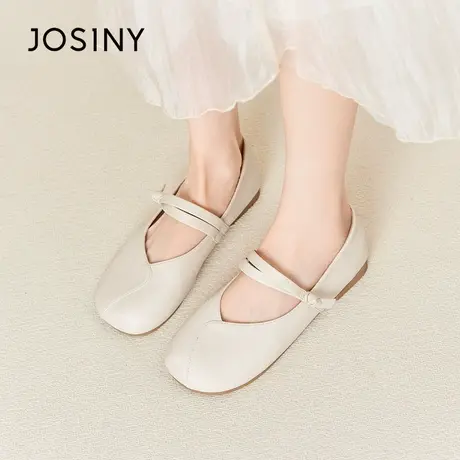 Josiny/卓诗尼新款玛丽珍女鞋2023夏季新款百搭气质休闲平底凉鞋商品大图
