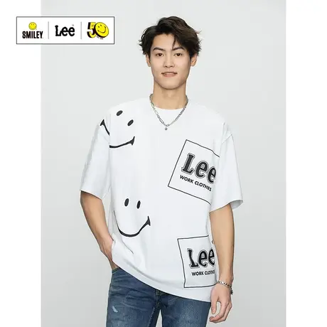 Lee Smiley联名22春夏新品舒适印花多色男短袖T恤LMT001562图片