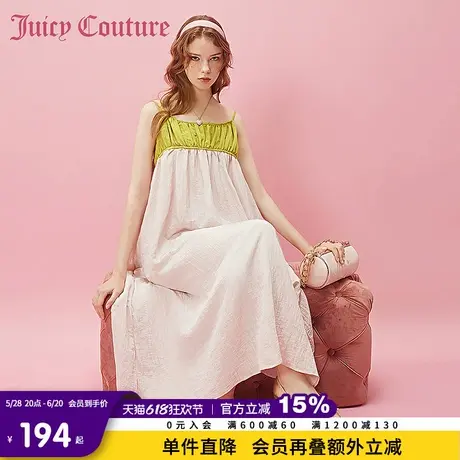 Juicy Couture橘滋春夏新款连衣裙无袖梭织吊带裙甜美可爱风女图片