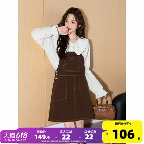 唐狮夏季牛仔背带裙女2025新款小个子背带连衣裙搭衬衫洋气减龄f5图片
