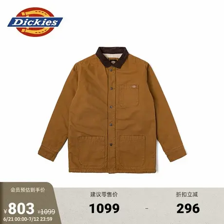 Dickies 秋款仿羊羔绒内里巴恩风保暖宽松夹克厚外套 男女情侣商品大图