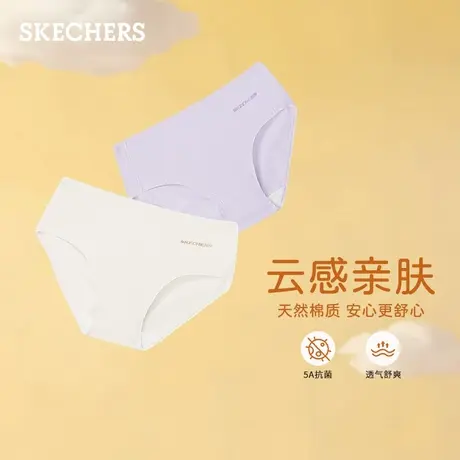 斯凯奇2025女款运动内裤夏季舒适贴身经典印花柔软透气抑菌休闲商品大图