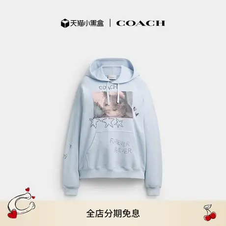 【新品】COACH/蔻驰女士小兔图案连帽卫衣上衣休闲舒适高级感通勤商品大图