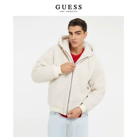 GUESS23年新款秋男士美式休闲时尚简约纯色保暖外套-M3BL59WF8R2商品大图