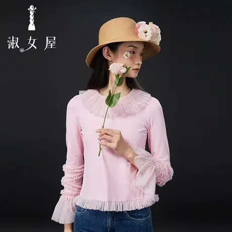 淑女屋官方旗舰店拉夫领t恤商品大图