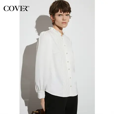 COVER2023春季花边木耳边领口衬衣商品大图